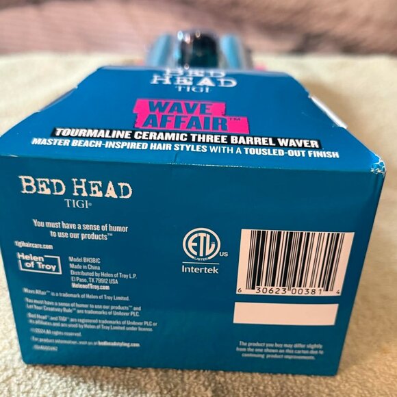 Bed Head by Tigi "Wave Affair" Jumbo Triple Barrel Waving Hair Iron NEW - Picture 9 of 9
